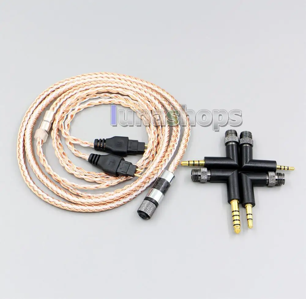 

4 in 1 Plug 16 Cores OCC + Pure Silver Plated Cable For Sennheiser HD580 HD600 HD650 HDxxx HD660S HD58x HD6xx LN006239