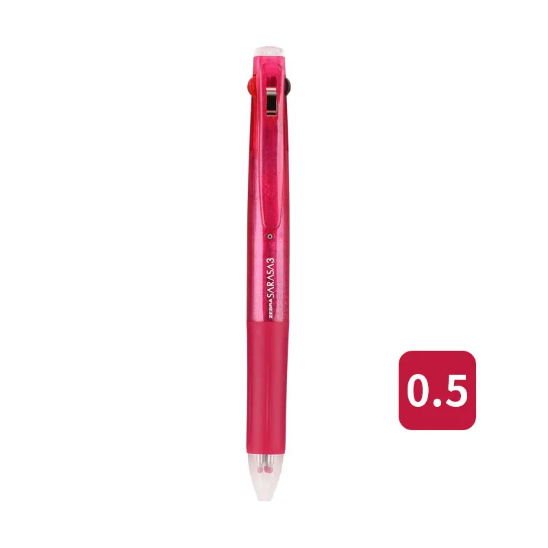 red 1Pcs Zebra Sarasa гелевая ручка J3J2 три цвета 0,5 мм многофункциональная школьная Ручка черный/синий/красный чернила сменная Канцелярия 1 шт - Цвет: red 1Pcs