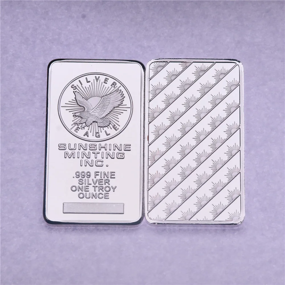 

American 1 oz Sunshine Minting Silver Bar Bullion. Silver Bullion No Magnetic Silvering Bar