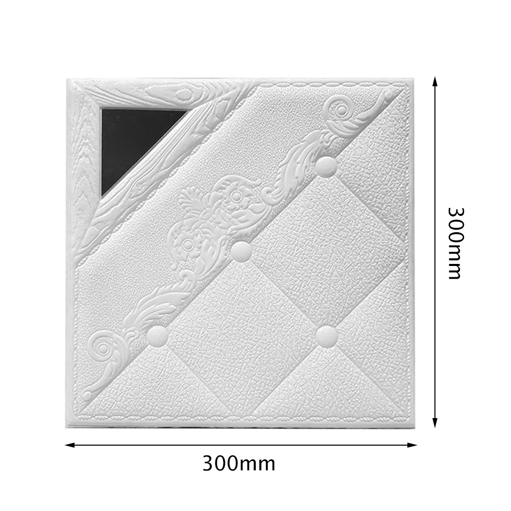 

3D Stickers Ceiling Roof Foam Wallpaper Crash-proof Waterproof Background Decor for Household Bedroom Decoration
