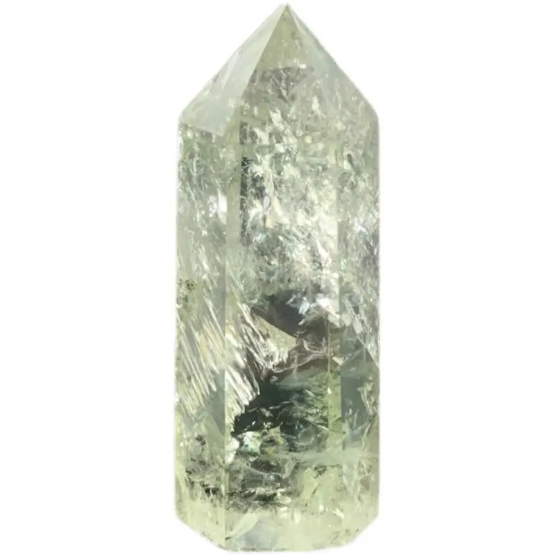 

Натуральный кристалл зеленый кварц точечный лечебный камень Шестигранная Призма 40 мм обелиск палочка лечебный камень DIY подарок 1 шт.