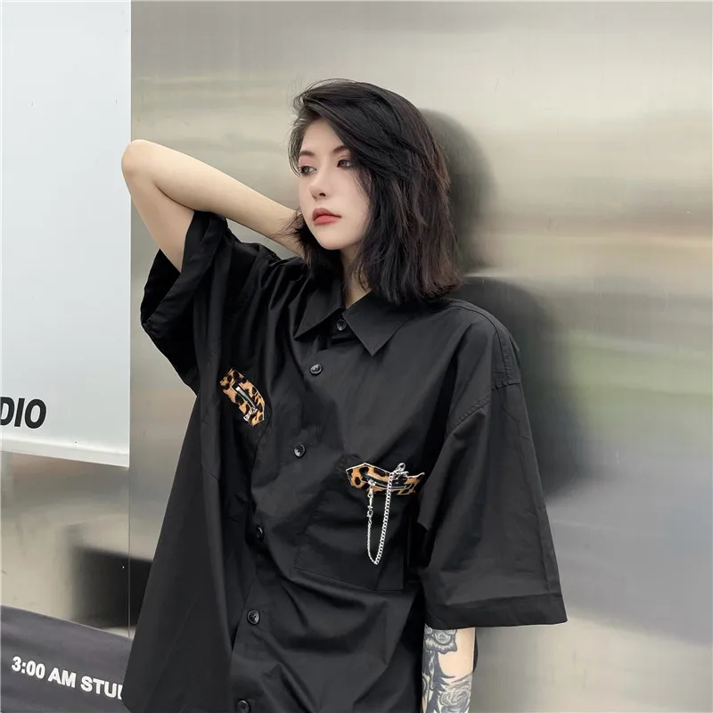 Для мужчин и женщин на пуговицах в стиле пэчворк с леопардовым принтом карманная