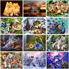 5ddiy алмазная живопись животное тигр Волк Вышивка крестиком кошка Бриллиантовая мозаика домашний декор Новогодний подарок