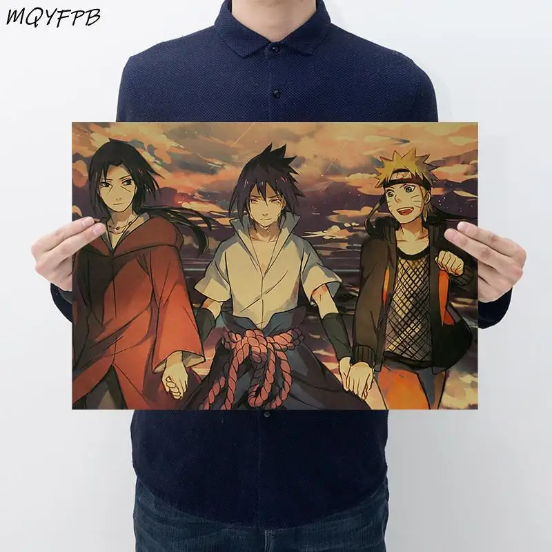 

Japanese Anime Kraft Paper Poster Home Room Bedroom Wall Decorative Painting Core 50.5x35cm