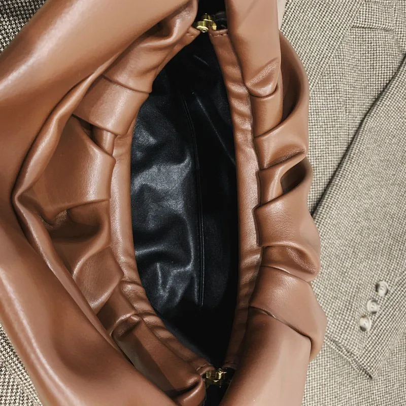 

Luxury Women Handbags 2021 Fashion Soft PU Leather Underarm Shoulder Bags Vintage Black Clutch Bag Purse Elegant Female Bag New