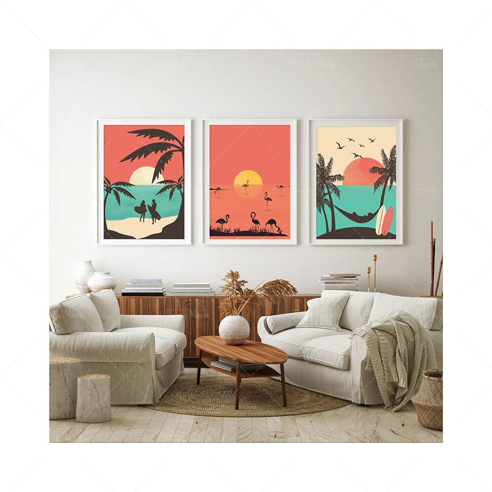 

Surf poster, Surfer Bliss, Summer Adventure Set, Tropical Paradise, Summer Beach Decor, Sunset Art, California Ocean Coastal Set