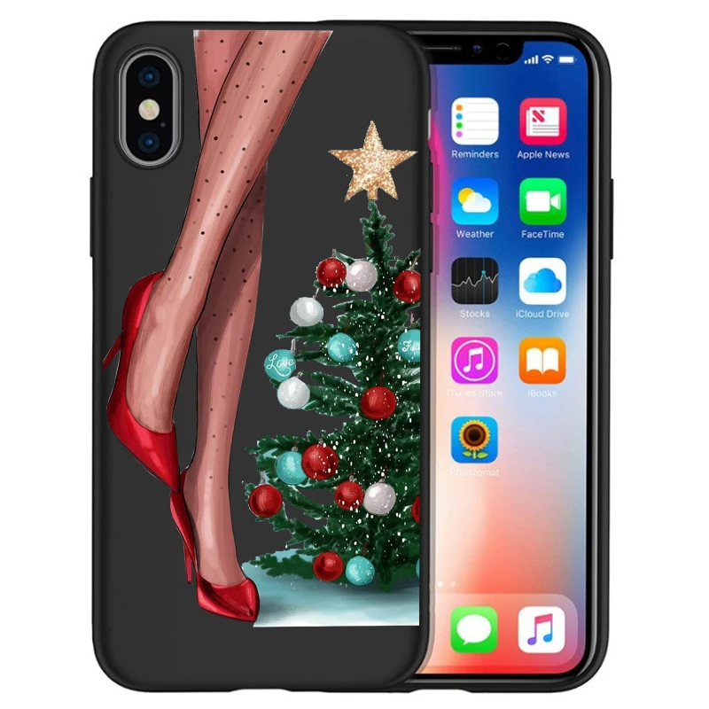 Чехол для iphone 11 Pro Max с рождественской елкой роскошный модный чехол девушек 8 7 X XS XR