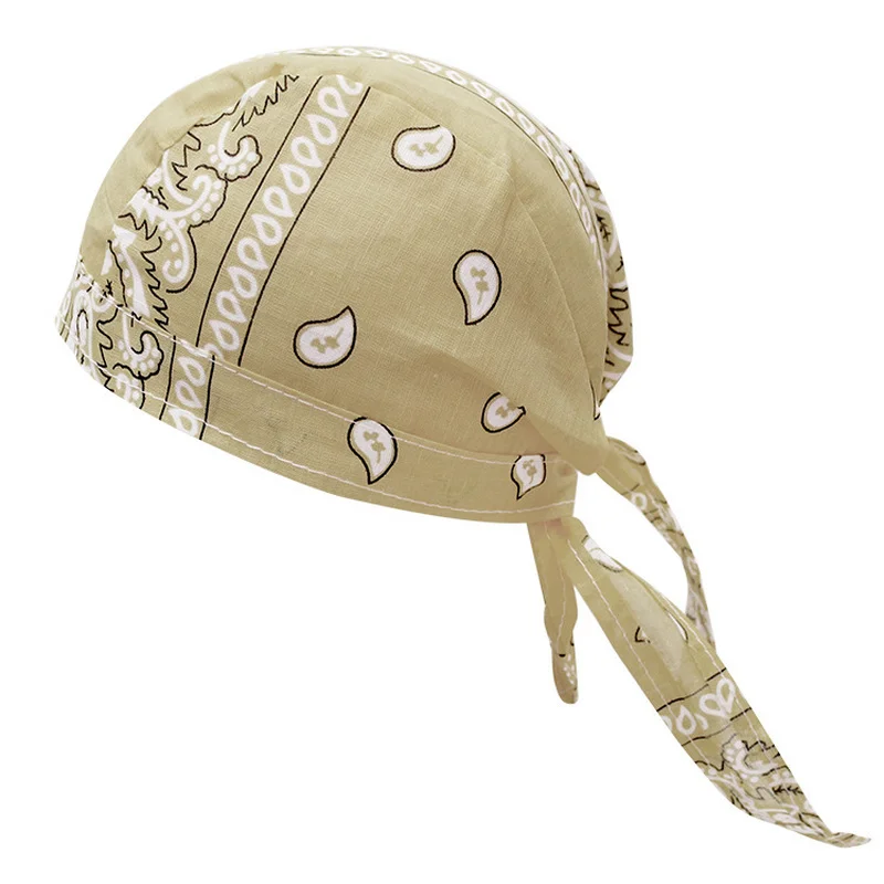 

Unisex Women Men Bandana Hat Cotton Unisex Print Cap Breathable Turban Fashion Headwrap Headwear Pirate Fashion Head Scarf