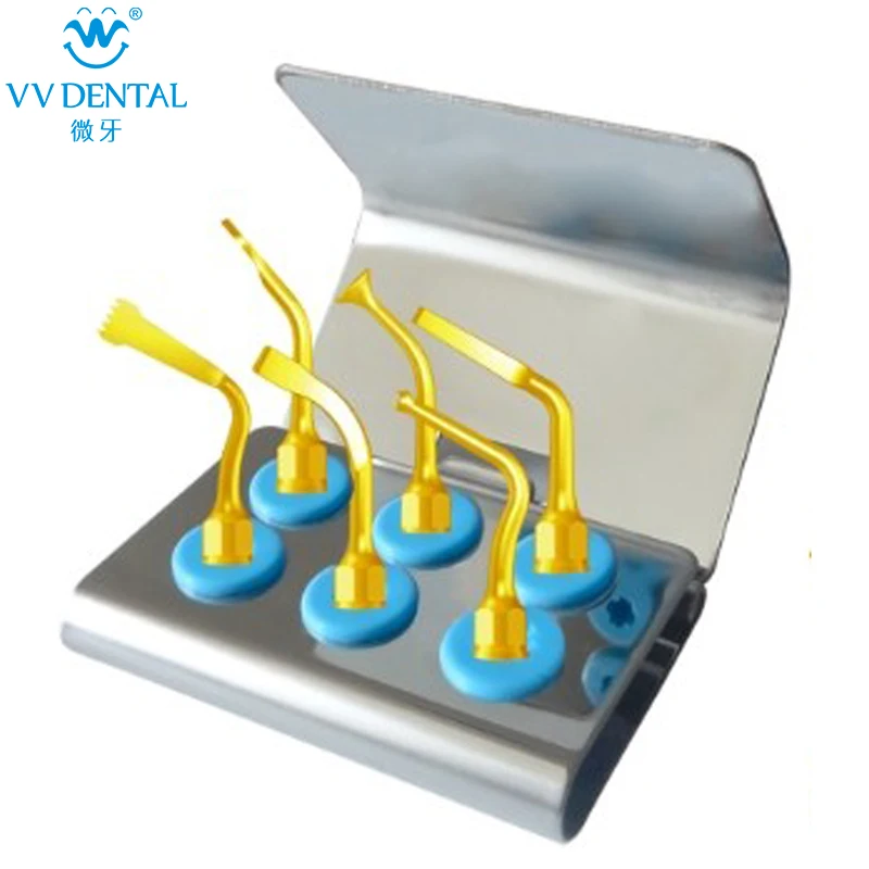 

New VV DENTAL Ultrasonic Scaler Piezo Bone Surgery Tips Set Kit Compatible With MECTRON /NSK Handpiece US2/US3/UL1/UL2/UC1/UI1