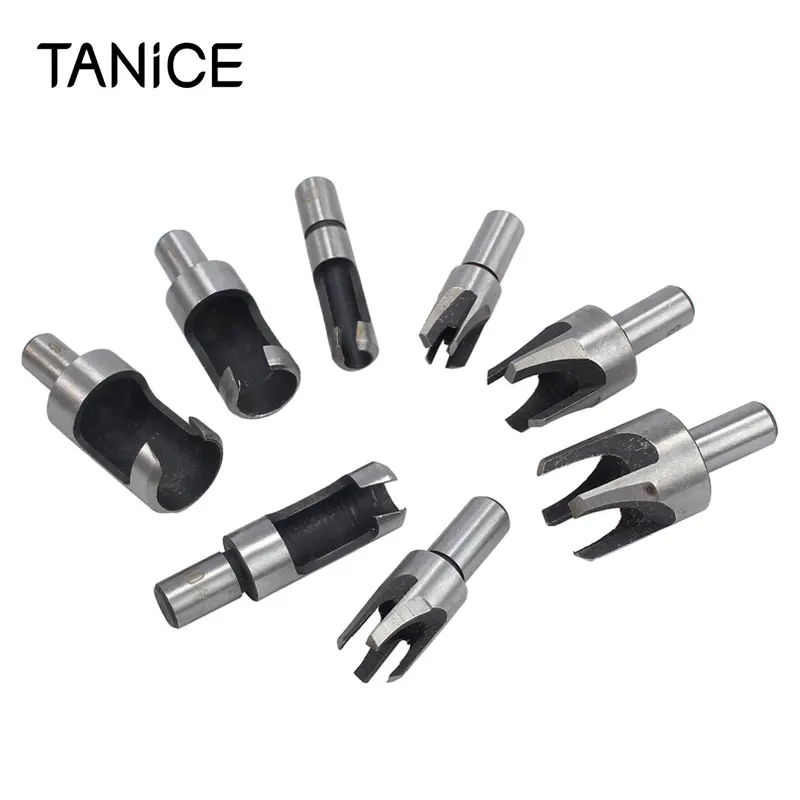 Сверла TANiCE 8 шт. круглые резаки и угловые Набор отверстий из углеродистой стали