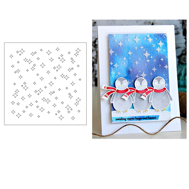 Трафарет 6x6 дюймов с изображением звёзд Большого Взрыва для скрапбукинга бумаги