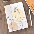Чехол для iPad Air 4, чехол со стилусом с абстрактными линиями для iPad Air 4 Mini 5 10,2 8th 2020 7th 6th 12,9 Pro 11 2018 Air 2, 10,5 Air 3