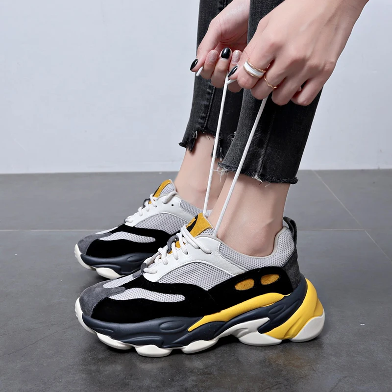 Новинка 2019 года женские кроссовки с красной пандой Осенняя обувь Повседневная на