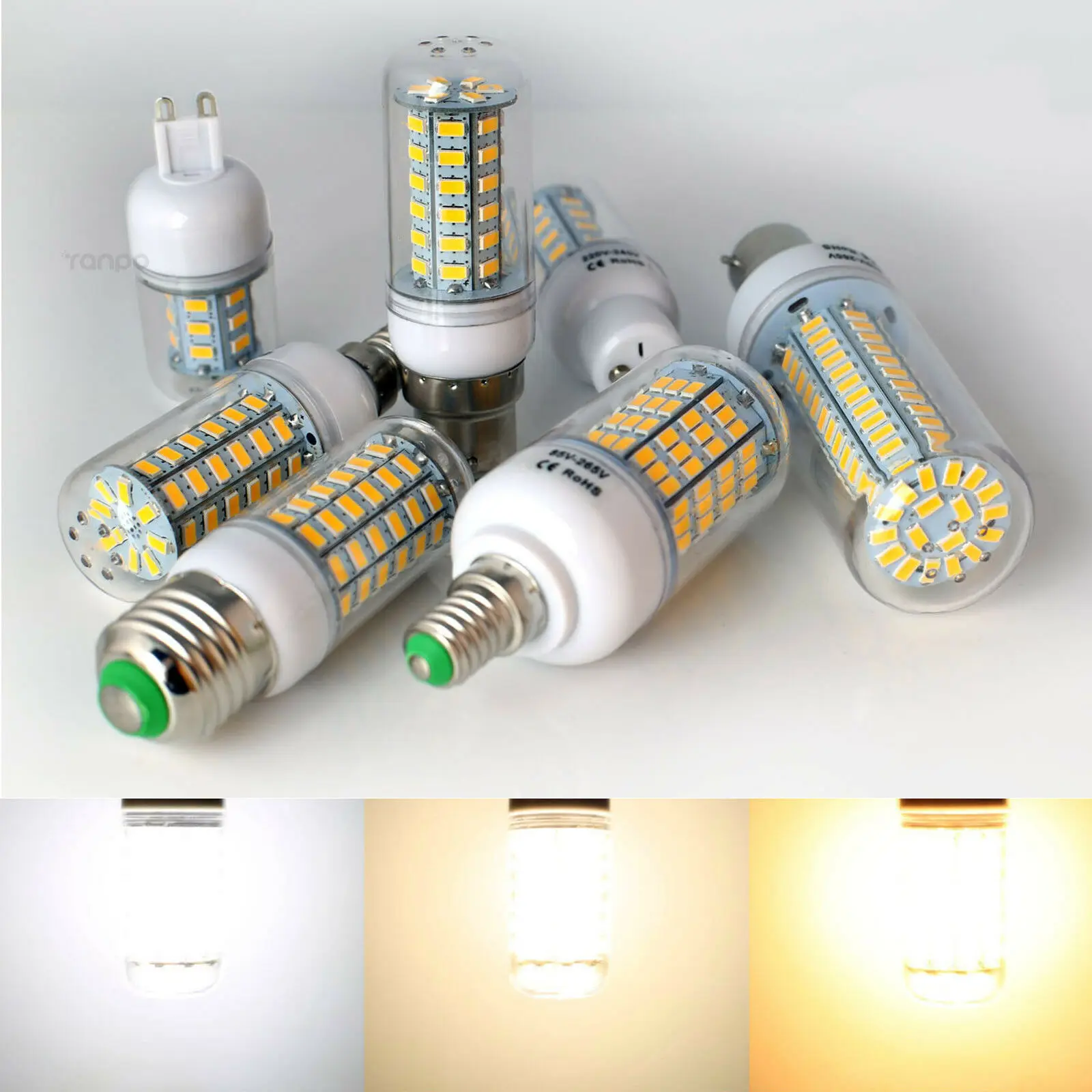 7W-25W LED Corn Light Bulbs E27 E14 B22 G9 GU10 Screw Bayonet Base 24/36/48/56/69/108 LED Chips Bright White Lampada 220V 230V