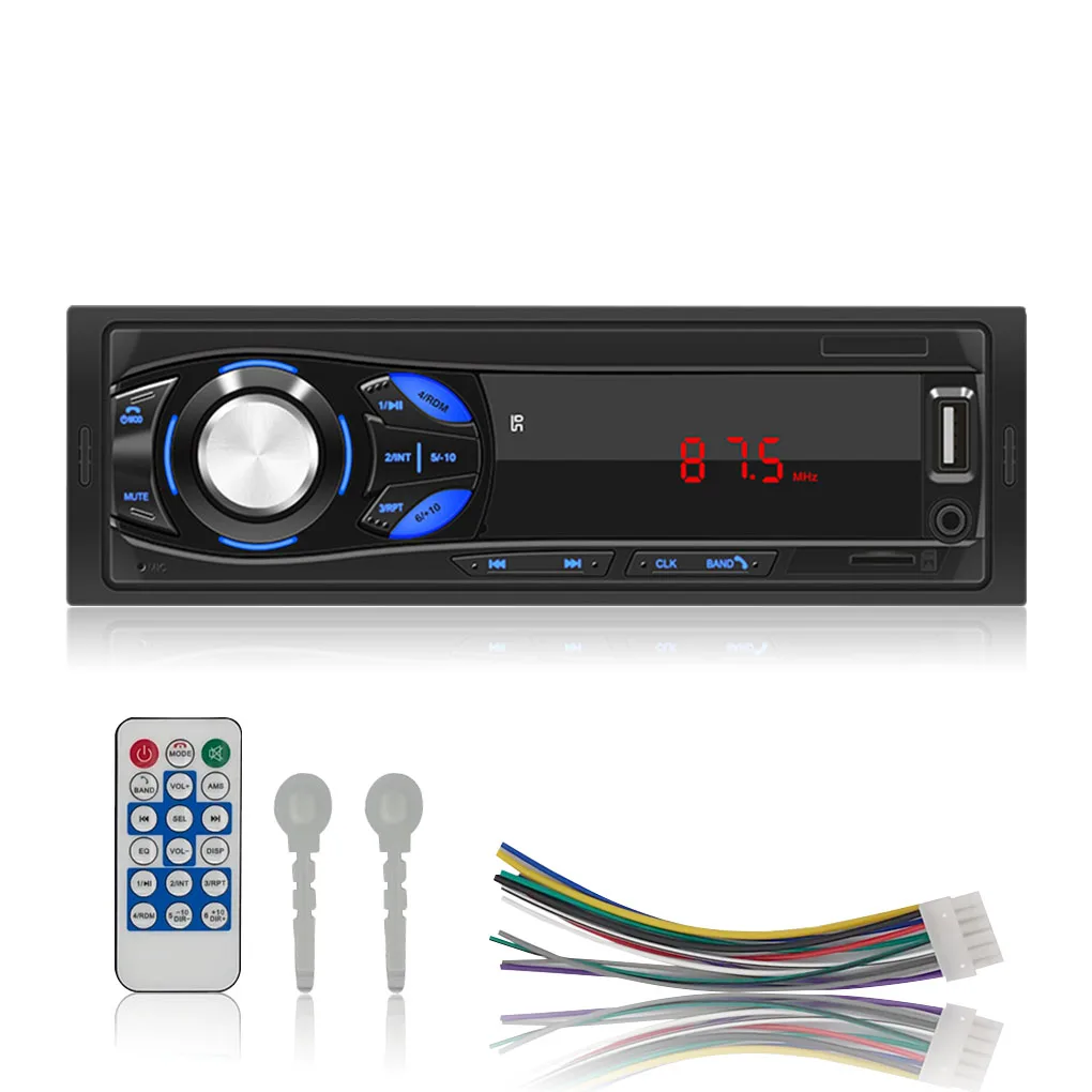 Автомагнитола 1030/1044 MP3/WMA/WAV плеер Bluetooth стандартная цена FM/SD/USB/AUX несколько EQ 1 DIN 12 В