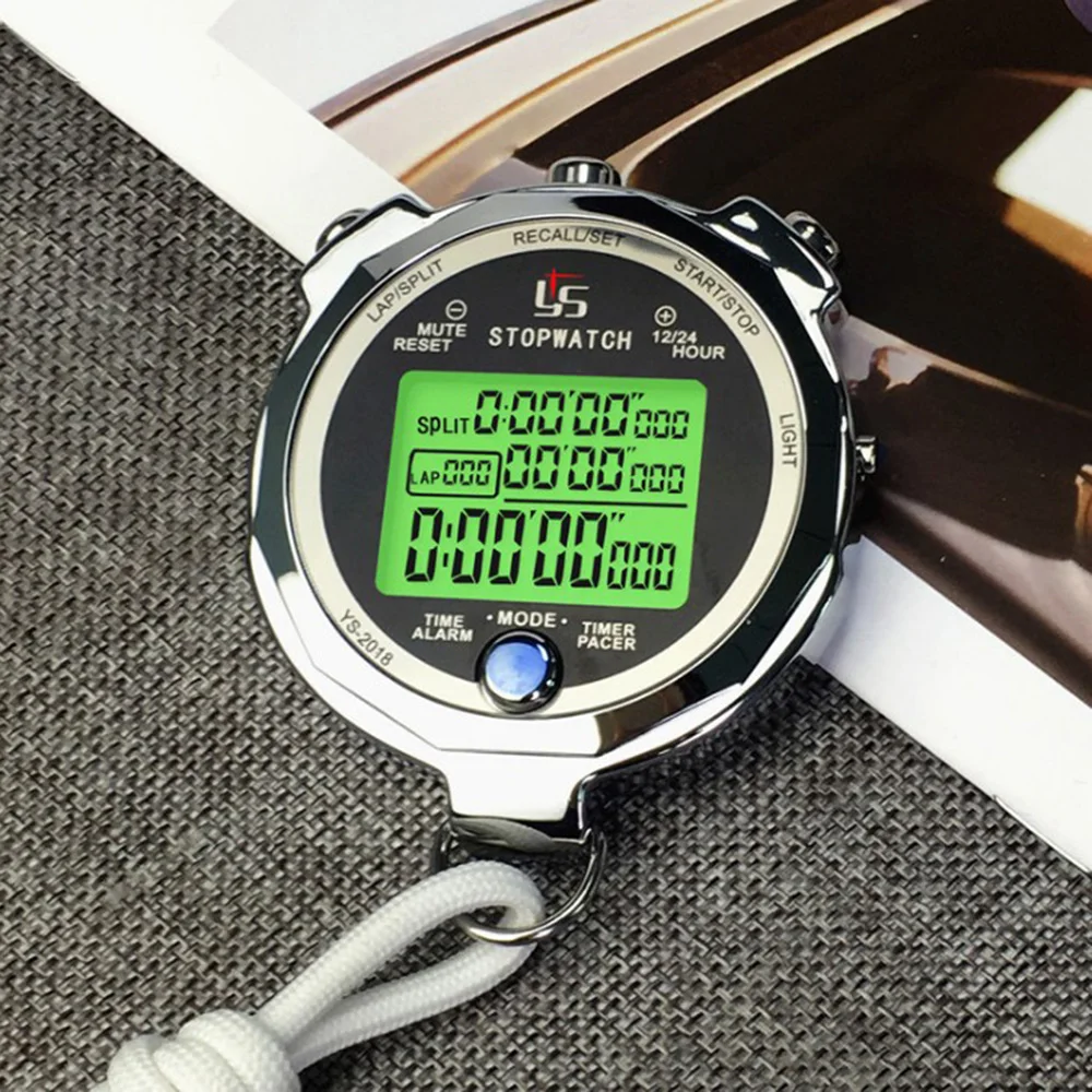 Waterproof Stopwatch Timer Luminous A Thousandth 0.001 Second 100 Channels Memory For Running Training Track Field | Инструменты