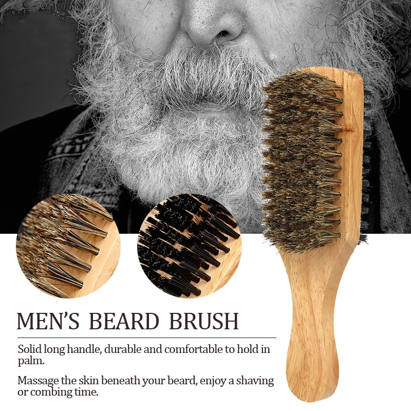 

Men's Beard Styling Brush Bristles Double-sided Brush Styling Broken Hair Sweep Beard Care Comb