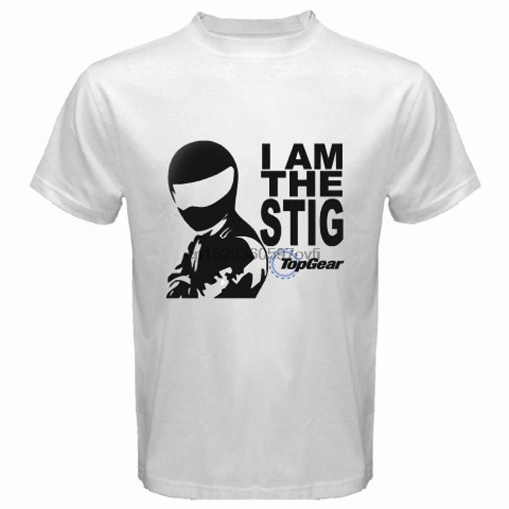 Новинка мужская белая футболка I Am The Стиг Top Gear для автомобильного ТВ-шоу размер