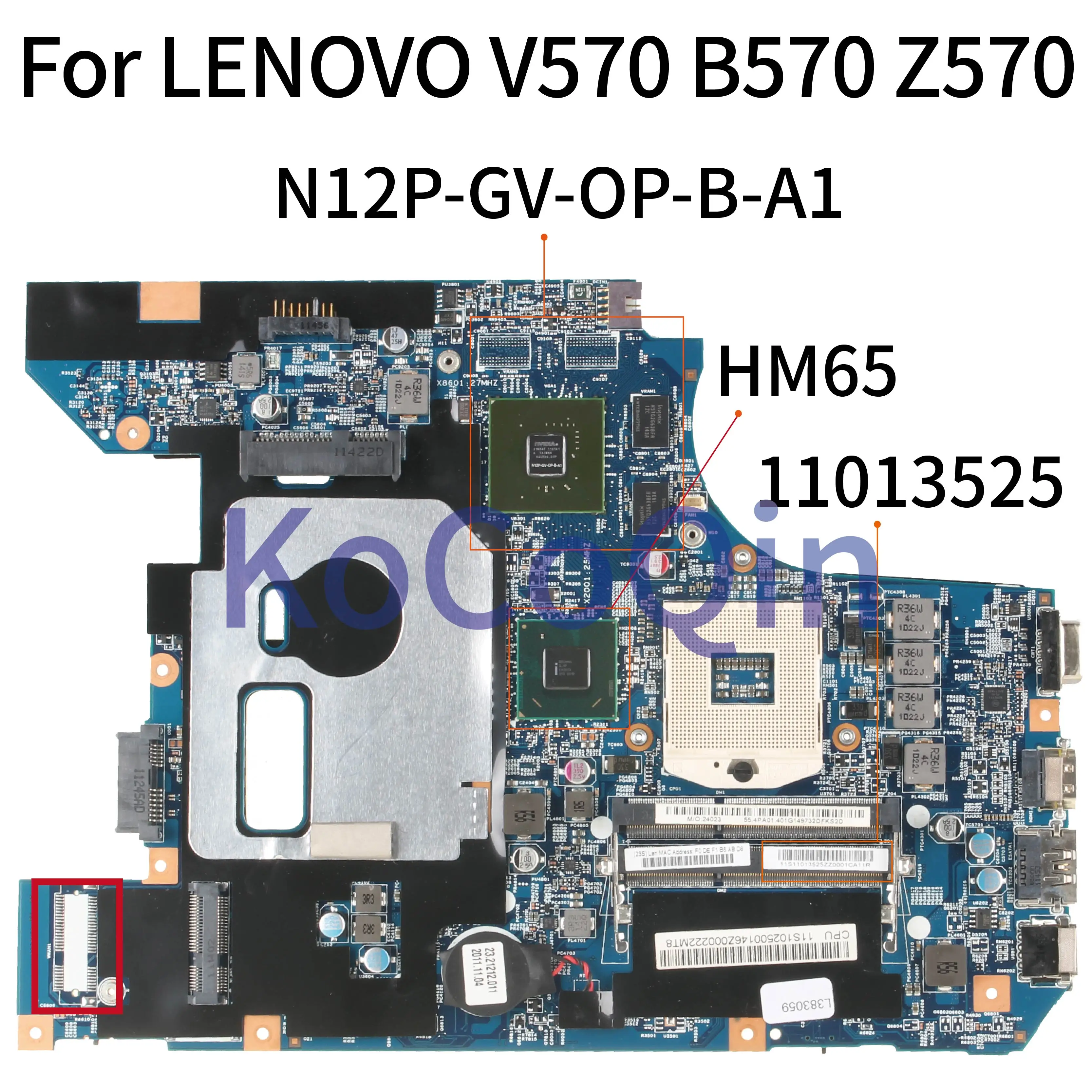 Материнская плата для ноутбука LENOVO V570 B570 Z570 HM65 N12P GV OP B A1 материнская 10290 2 48. 4pa01. 021