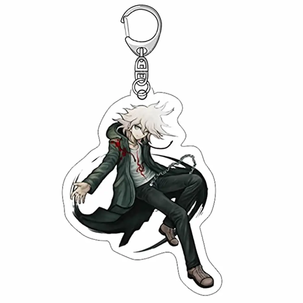 

CosNoble Nagito Komaeda Keychain Anime Danganronpa Costume Keyring Pendants Accessories