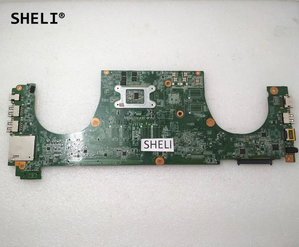 SHELI для Dell V5460 5460 материнская плата I3 3120M DA0JW8MB6F0 CN 066P2N 08N29G ноутбук ПК DDR3 100% тест