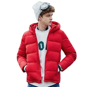 Куртка мужская зимняя 2021, на 80% утином пуху, с капюшоном, водонепроницаемая, однотонная