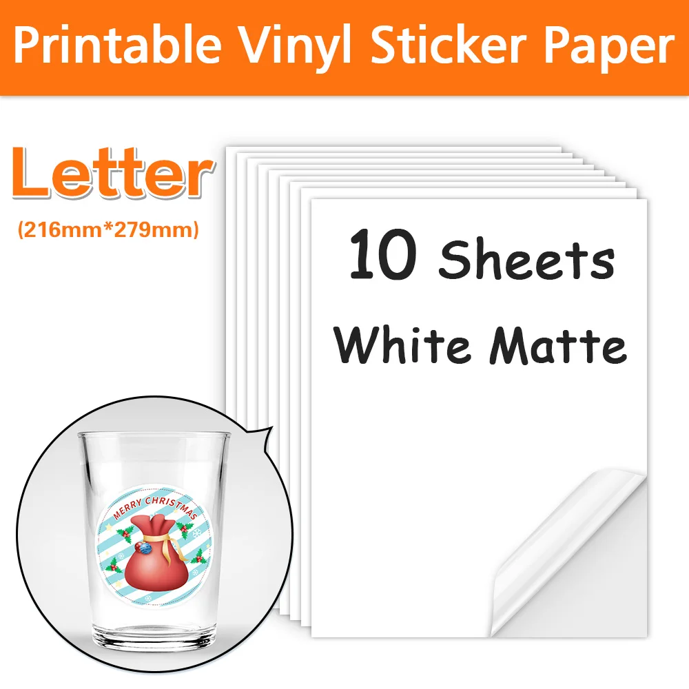 Labelwell 10 листов матовая фотобумага белая самоклеящаяся копировальная бумага 216*279