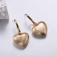 mydiy new design lovely heart drop earrings for women geometry statement earrings metal gold color drop earrings classic jewelry