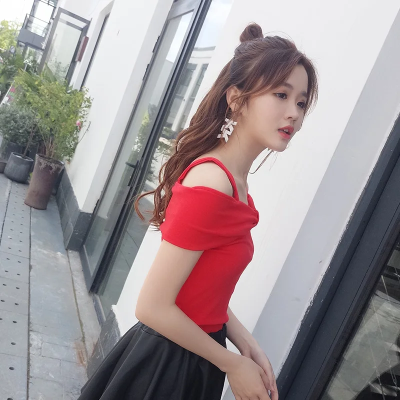 COIGARSAM Сексуальная Блузка с оборками женская летняя блузка без рукавов вырезом