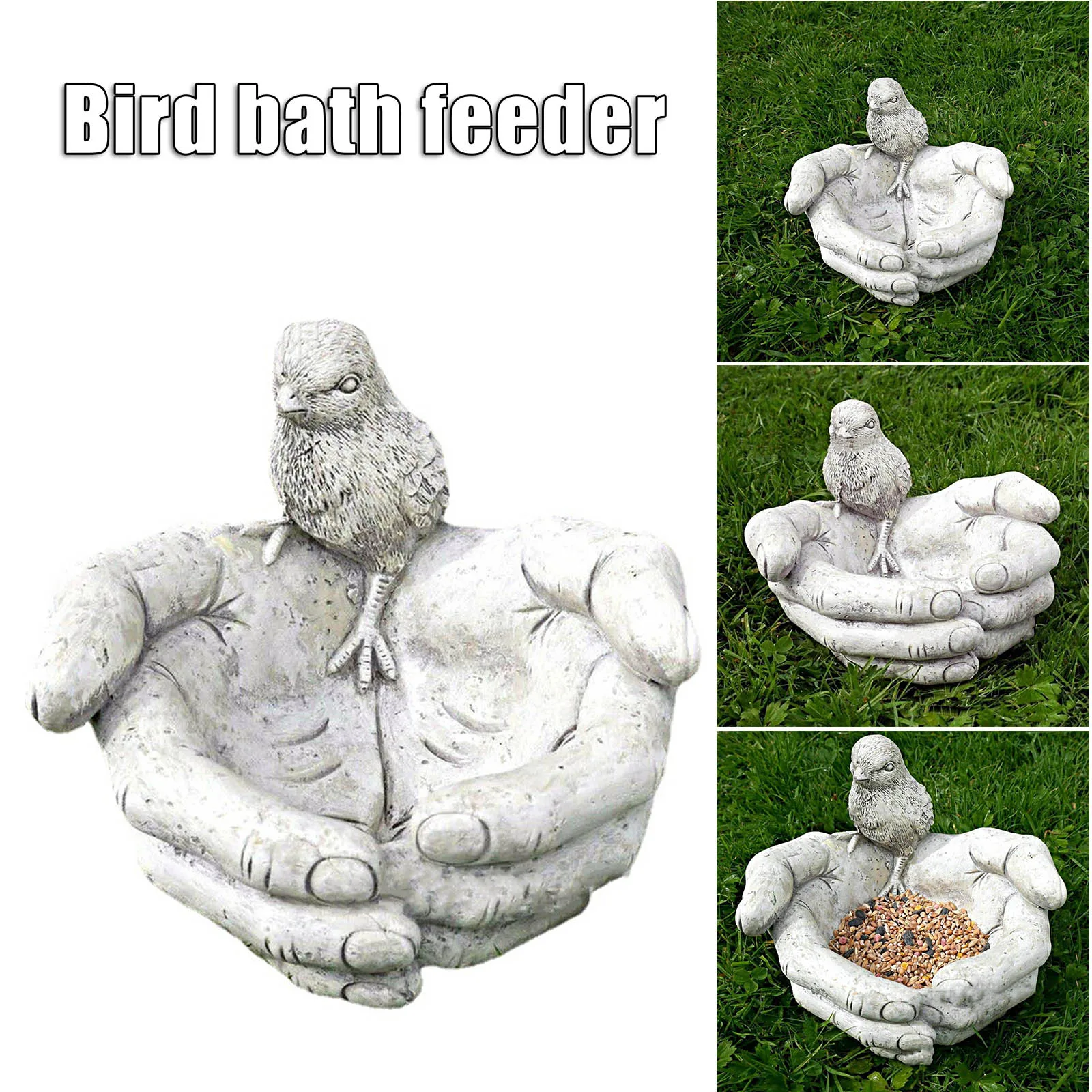 

Exquisite Birds Feeder Resin Birds Nests Basin Creatives Food Holder Household Birds Feeder for Pet Home Garden DO