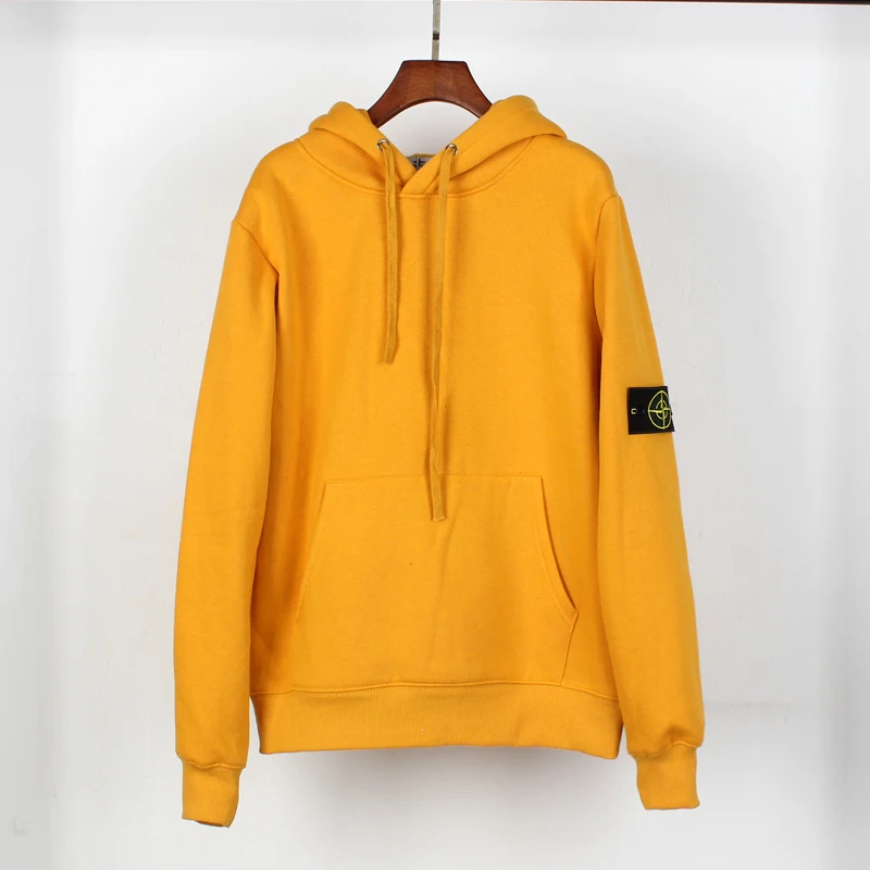 Мужская футболка Stone Is Land уличная с вышивкой пуловеры капюшоном 2019 | одежда