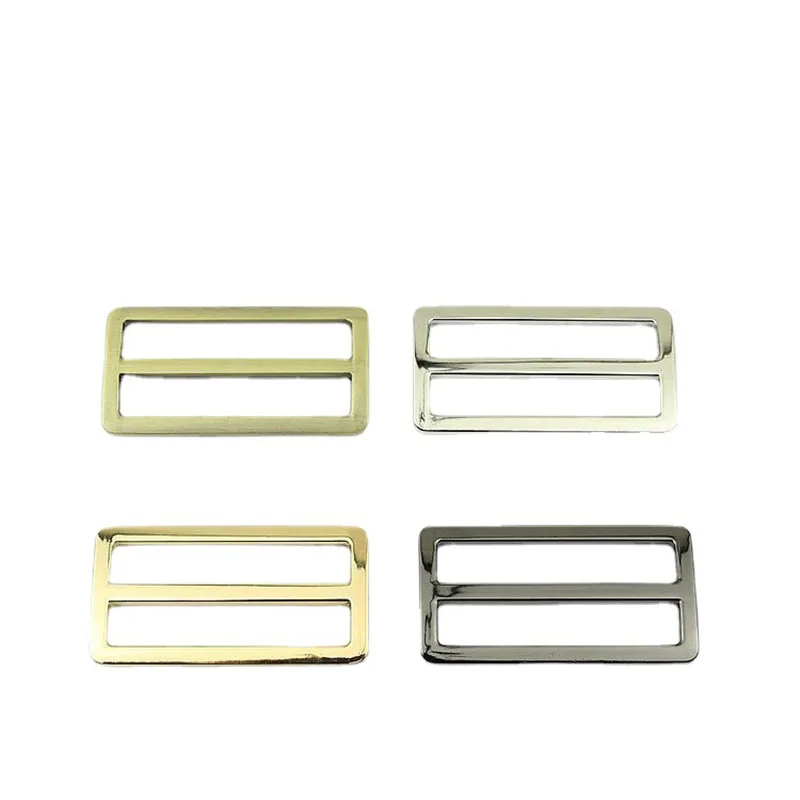 10Pcs Diecast 50mm Tri-Glide Slider 2 inch Adjust Metal Buckles for Backpack Web Strap DIY Bag Belt Leather Craft Accessory