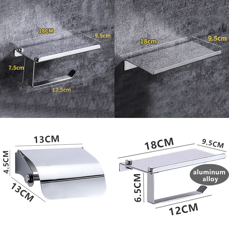 wall mount toilet paper holder with phone shelf 304 stainless steel toilet paper roll holder tissue holder bathroom accessories free global shipping