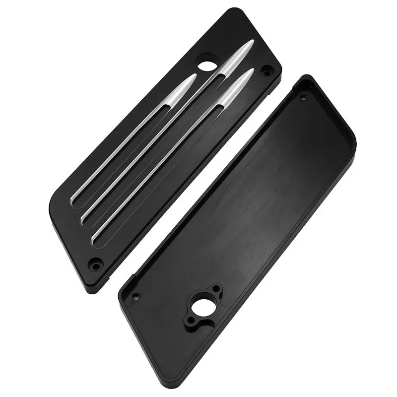 2 шт. седельная сумка для мотоцикла черная алюминиевая подходит Harley Touring Electra Street