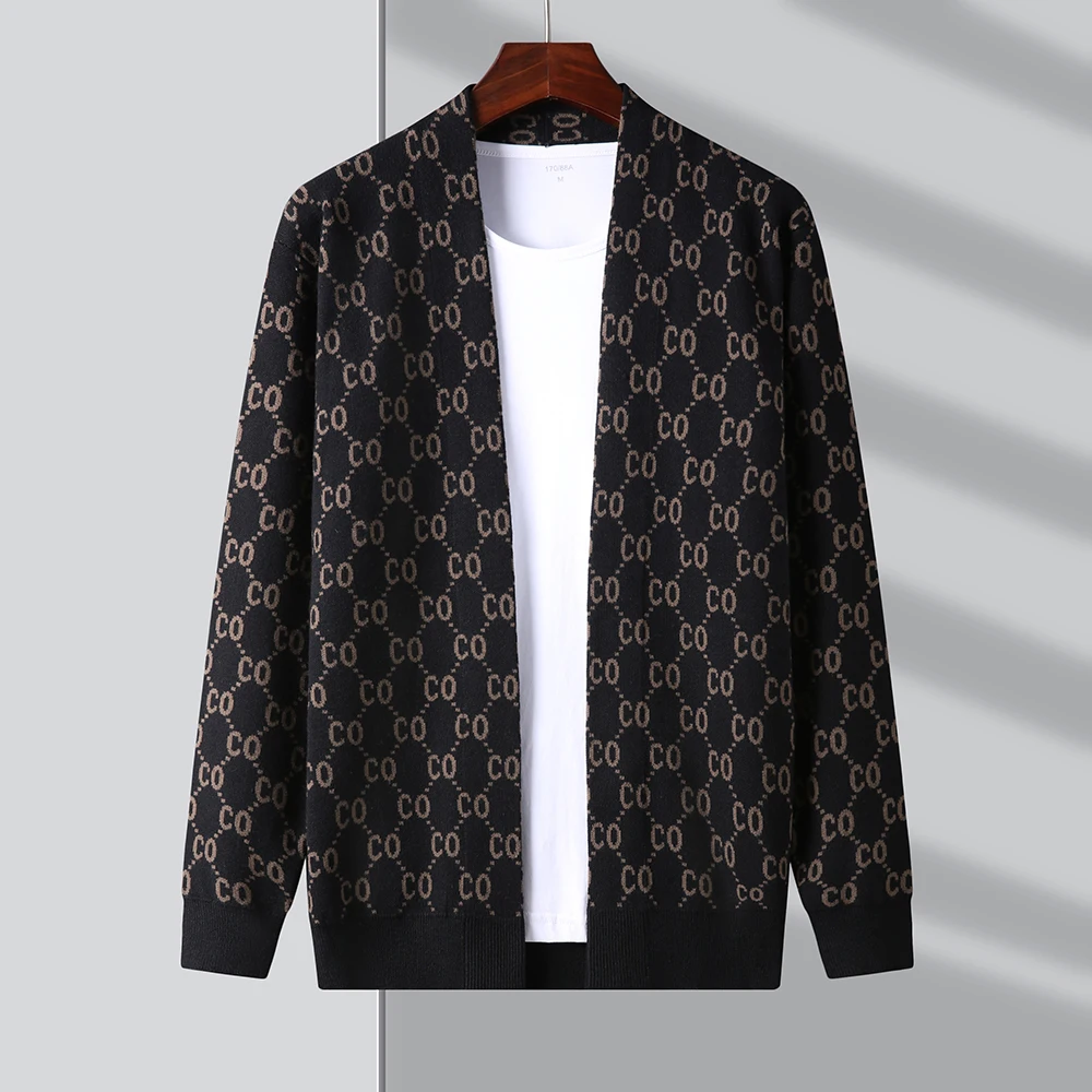 top grade designer luxury brand fashion knit sweater cardigan men casual woolen autum japanese coats jacket mens clothes 2022 free global shipping