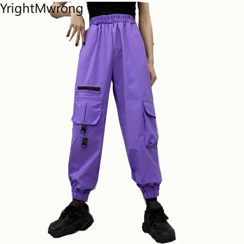 Спортивный костюм Techwear Женский брюки-карго с завышенной талией узкий модный