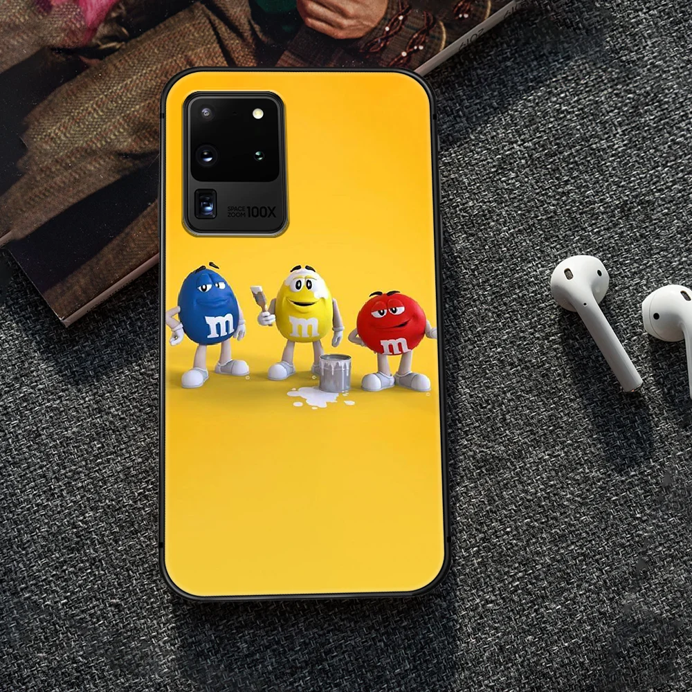 

M&M's Chocolate candy Phone Case Cover Hull For Samsung Galaxy S 7 8 9 10 e 20 FE edge uitra plus Note 9 10 20 black Waterproof