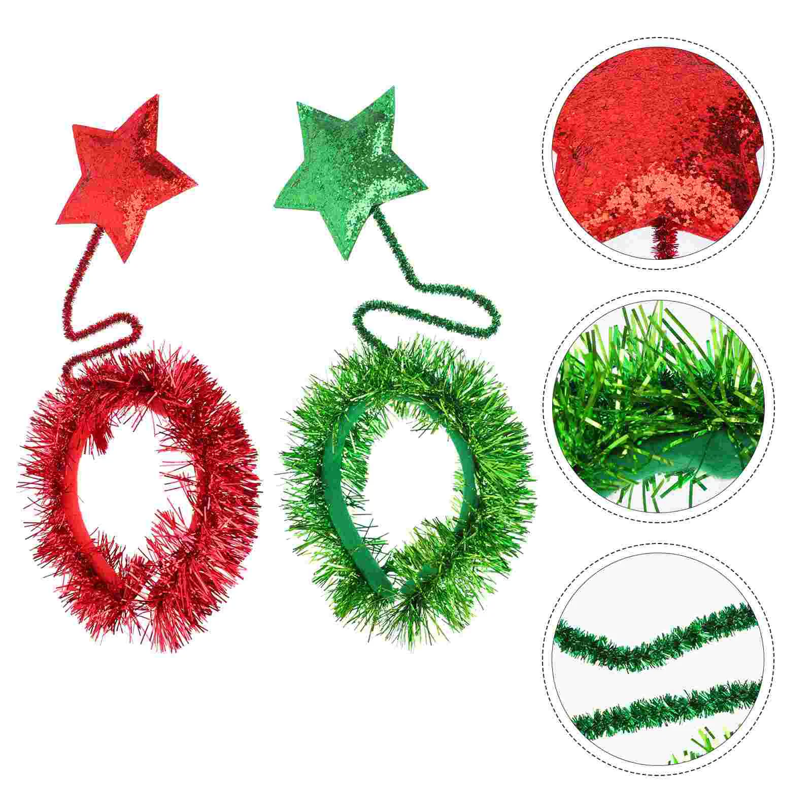 

Детские головные повязки с мультяшными звездами, Детские обручи для волос, рождественские украшения для волос, 2 шт.