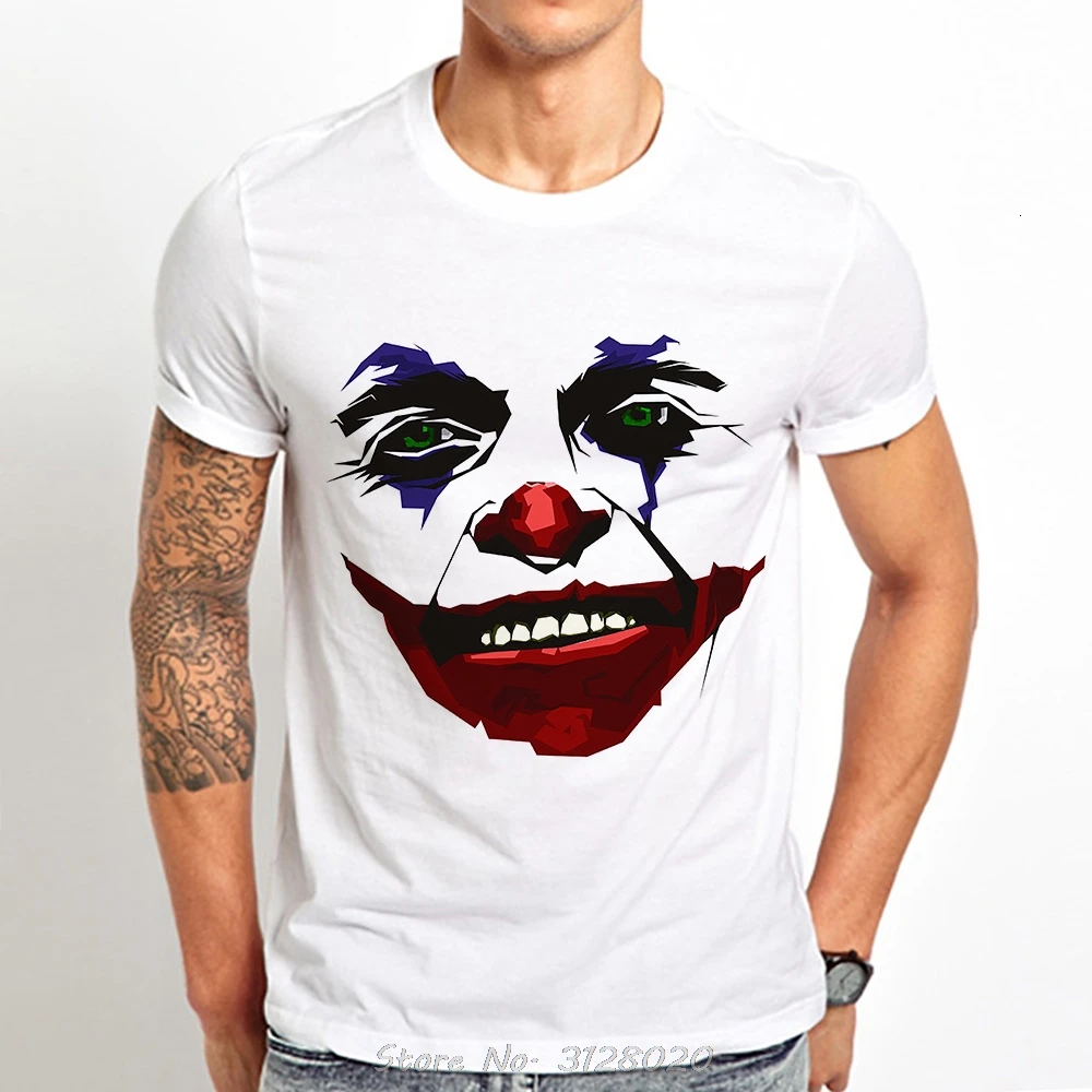 

Joaquin Phoenix Joker Face Funny t-shirt Men New White Casual Tees Antihero TShirt Unisex Streetwear T Shirt Harajuku
