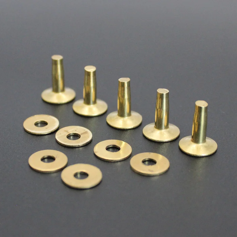 

rivets and burrs for leather brass,cap diameter 9mm,shank length 7mm