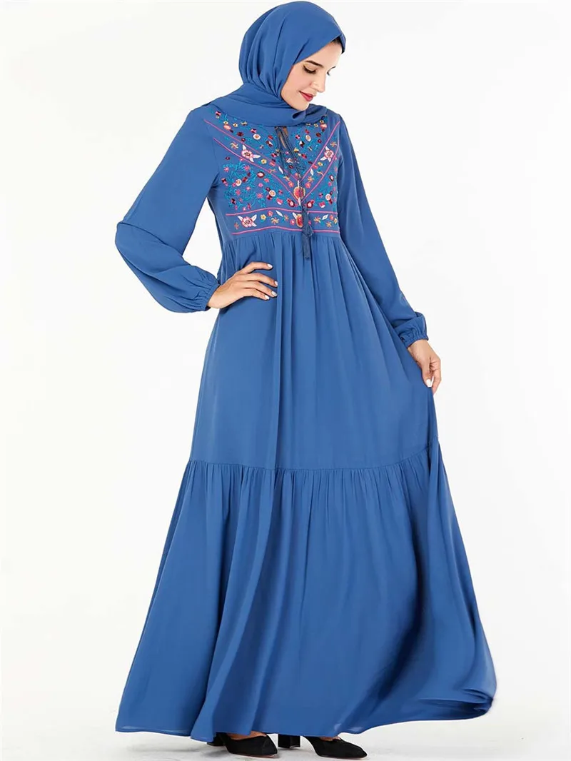 Мусульманское вечернее платье длинное мусульманское размера плюс скромные