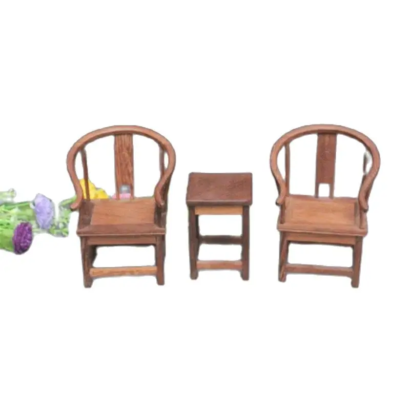 

Chinese Carved Rosewood Furniture Model Miniature Wood Furniture Ornaments Rosewood Chair Chair