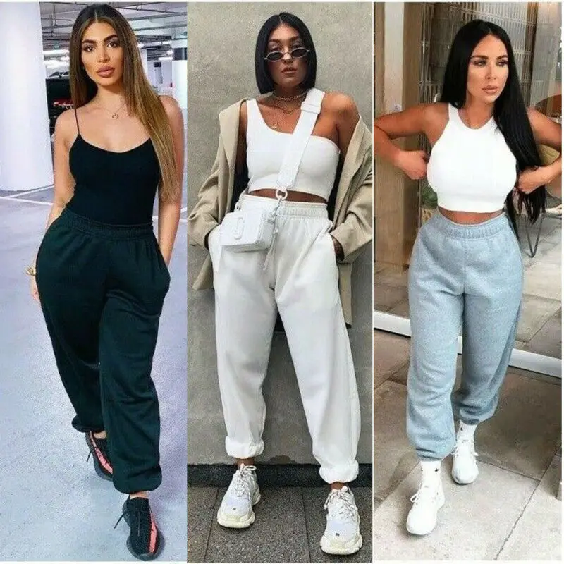 

Women Casual Sweatpants Tracksuit Jogger Dance Harem Pants Fashion Loose Street Style K-POP Trousers