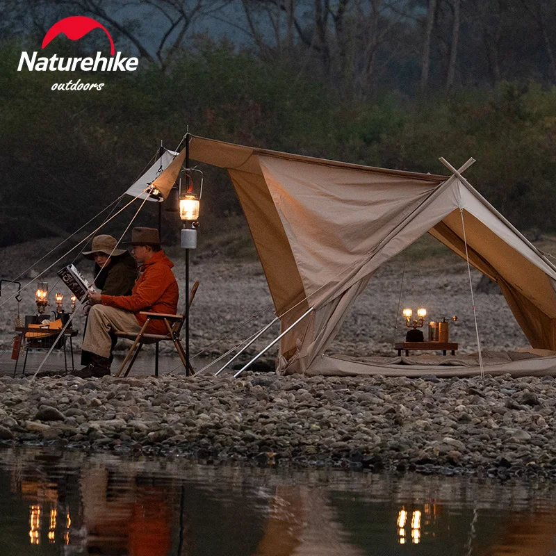 Online Naturehike Außen Reise A-geformte Camping Zelt 4.8 ㎡ Doppel Schicht Baumwolle Serie 2 Person Regendicht Traufe Zelt Mit Sun Shelter