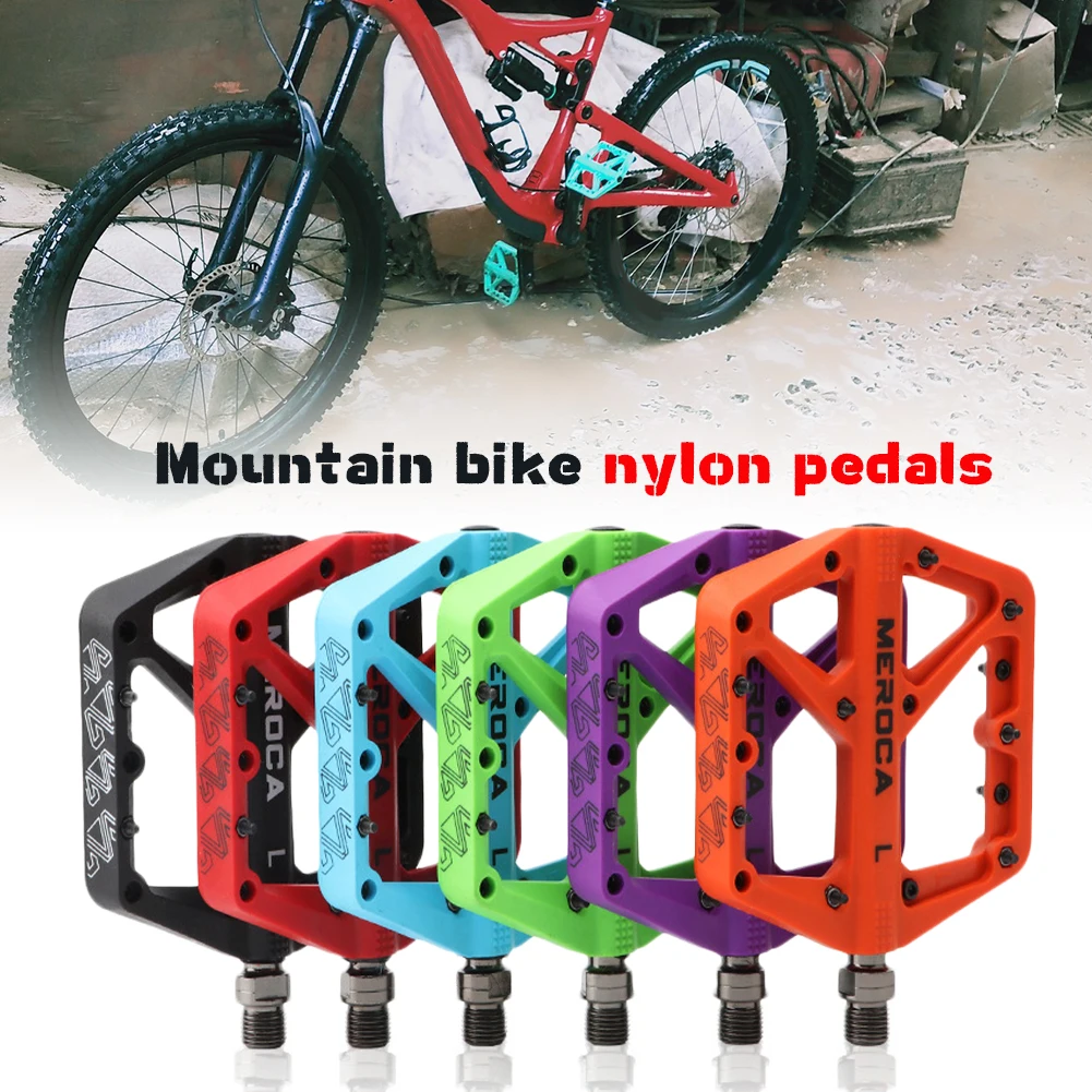 Нейлоновые педали для горного и дорожного велосипеда с подшипниками плоские
