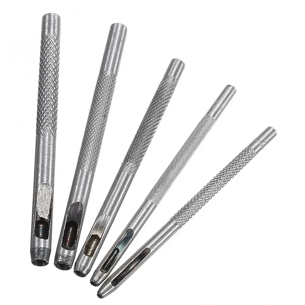 Пробивка 5 шт./компл. стальной дырокол для кожи набор рукоделия дыроколов ремня