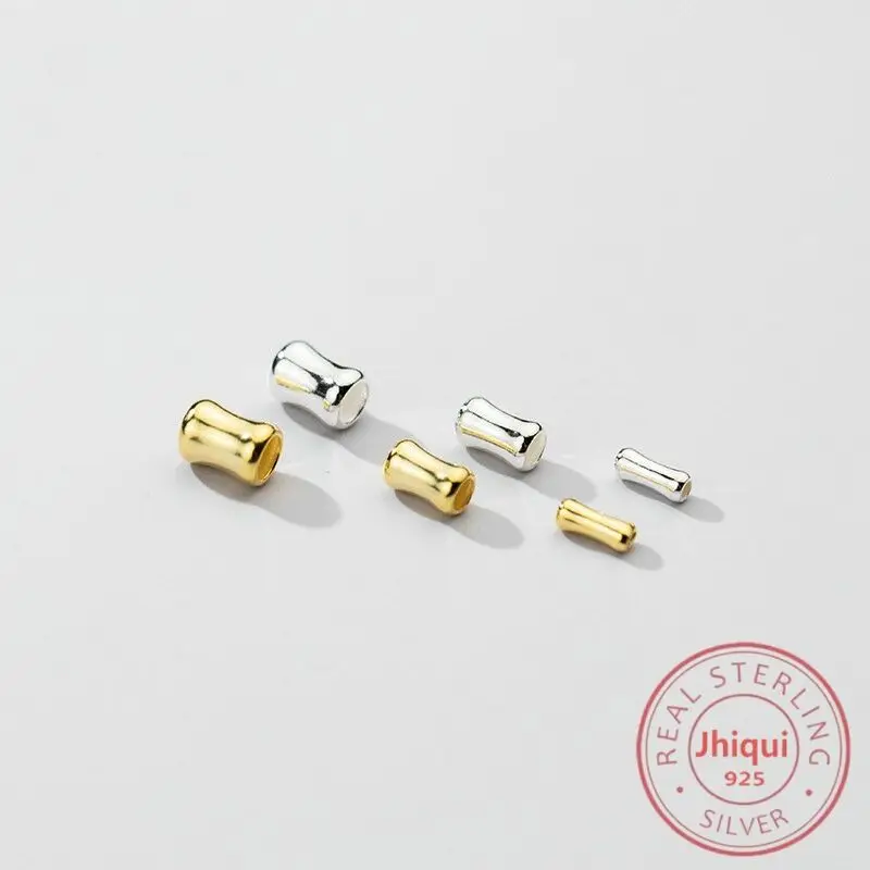 

Бусины из серебра 925 пробы с бамбуковой трубкой, 10 шт.