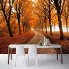 Самоклеящиеся обои с изображением природного ландшафта, объемная Фреска в стиле кленового дерева, декоративное оформление для ресторана, осень
