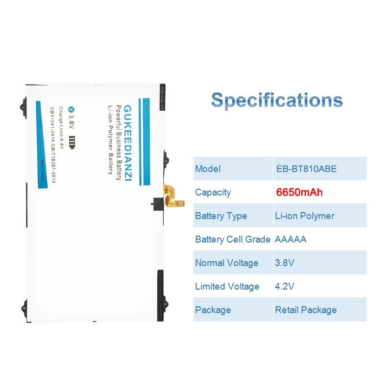 GUKEEDIANZI 6650 мА/ч EB-BT810ABE запасная батарея для Samsung Galaxy Tab S2 9 7 &quotSM-T810 T810 T815