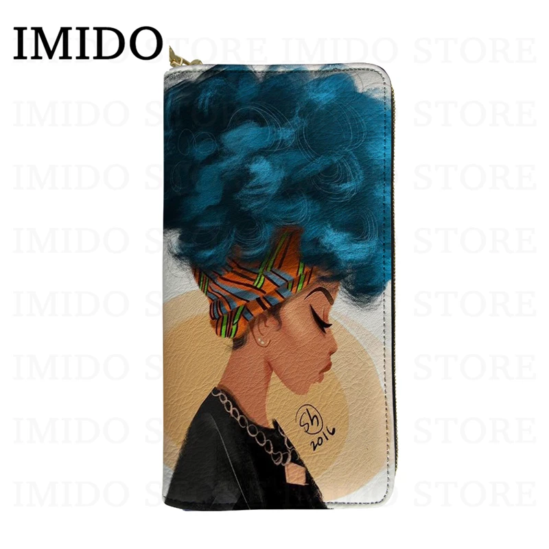 Африканский длинный кошелек из искусственной кожи для девушек дамская сумочка